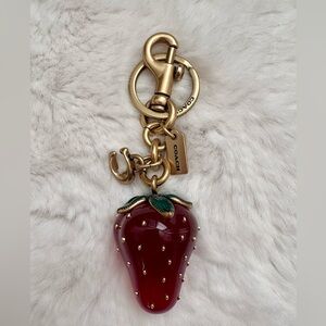 Strawberry Bag Charm, Coach, never used , new no tags